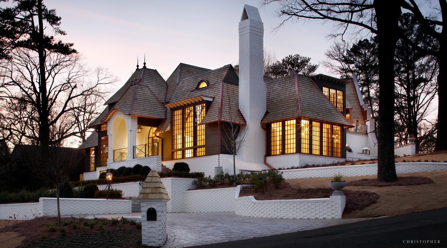 Transitional Estate Light Filled Home and Entrance